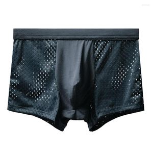 Underpants U-Convex Underwear Man SexyBreateable Mesh Hole Canties Мужские боксеры короткие мягкие нижние матчи мужской стволы.