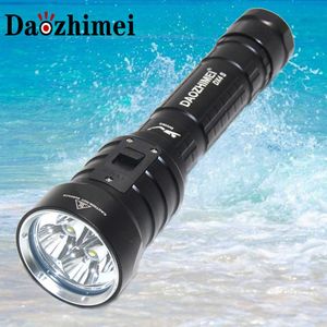 Flashlights Torches 3200 Lumens DX4 XM-L2 U2 LED Diving Flashlight 26650 Scuba Flash Light Tactical LanternaUnderwater Waterproof Diving Light 0109