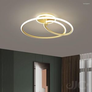 Plafoniere JJC Modern Simple Light Luxury Round Soggiorno LED Camera da letto Studio nordico