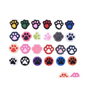 Shoe Parts Accessories Charms Wholesale Childhood Memories Cat Dog Paws Cartoon Croc Pvc Decoration Buckle Soft Rubber Clog Fast D Dhxbv