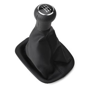 PU leather 5 Speed Gear Shift Knob Cover Black High Quality Durable Interior Accessories9236801