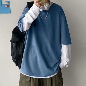 Herren T -Shirts Herumn Casual Long Sleeve T Shirt Plus Größe Sweatshirts Männliche koreanische Mode übergroß
