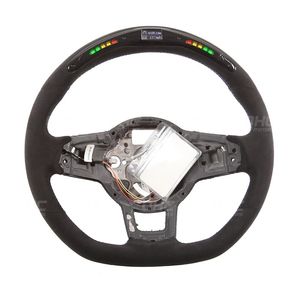 Suede Leather Italian ACL LED Racing Steering Wheel Compatible for Volkswagen GOLF 7 MK7 GTI GTD GLI GT GTE R LINE scirocco TIGUAN