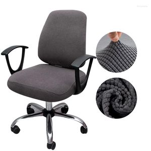 Stuhlhussen verdicken solide Büro-Computer-Abdeckung Spandex geteilter Sitz Universal Anti-Staub-Sessel