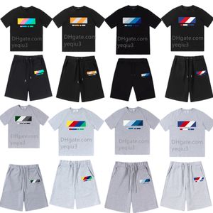 Mens Trailtsits Tişört Setleri Peluş Mektup Sokak Giyim Sokat Nefes Alabası Yaz Takım Takımları Üst Şüpheler Tees Açık Spor Asya Boyutu S-2XL Takımlar Spor Giyim Kalitesi Seti