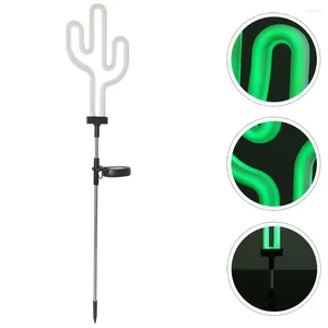 Dekoracje stawki trawnik na zewnątrz światła słoneczne neon -lighttable LED Cactusgarden Walkway Beach Lampa Lampka oświetleniowa