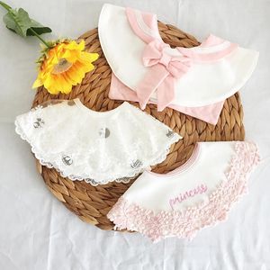 Hair Accessories Korean Cute Baby Bibs For Born Girl Princess Lace Floral Cotton 0-24 Months Toddler