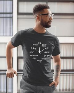 メンズTシャツ面白い数学時計プリントメンズTシャツ短袖Oネックストリートウェア男性ハラジュクTシャツクールな夏のティートップス