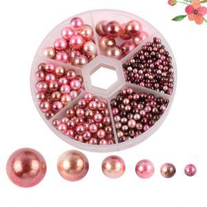 Skiing Pants Beads Pearlfor Round Making Loosecraft Vase Fake Filler Jewelry Colorful Bracelet Kit Crafts Faux Holes Spacer Acrylic Bead