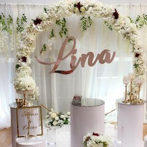 Party Supplies Other Event & Custom Mirror Rose Gold Baby Name Sign Nursery Wall Decoration Personalized Wedding BaptismOther