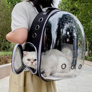 Hundbilsäte täcker katt som bär väska andningsbar bärbar husdjur utomhus resor ryggsäck transparent bärare transportutrymme