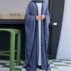 Abbigliamento etnico Eid Mubarak Farfalla Abaya Kimono Dubai Caftano Hijab Abito musulmano Abaya islamico turco per le donne Caftano Oman