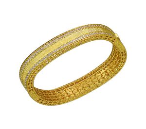 Designer sieraden trendy nieuwe komende charme manchet armbanden voor dames paar vrouwelijke dames gele goud armbanden Indian Dubai luxe F6539198