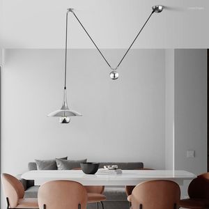 Pendant Lamps Nordic Modern Simple Ceiling Li E27 Electroplated Chrome Color Lime Chandelier Table Kitchen Living Room Bedroom Decora