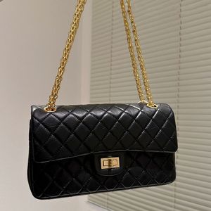 Klasik Çift Flep Kadın Çok yönlü omuz çantası Fil Tahıl Deri Deri Kapiteli Elmas Kafes Lüks Tasarımcı Crossbody Retro Çanta Taşınabilir Kart Tutucu 25cm