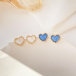 Backs Earrings Trendy Lovely Sweet Heart Earclips Small Gentle White Heart-shaped Clip On No Pierced For Children Kids Girls