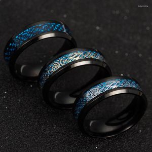 Wedding Rings Titanium Steel Carbon Fiber Men's Dragon Ring Jewelry & Accessories Fashion