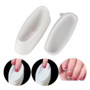 Nagelkonstutrustning Fashion Dip Powder Holder French Tray Manicure Mold Container Accesorios Collector Tool Drop Delivery Health Beaut DHEVP