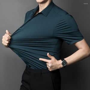 Męskie koszule Wysokiej jakości Luksusowe oryginalne ubrania letnie Slim Fit T Shirt dla mężczyzn 2023 w firmie Social Male Male Business