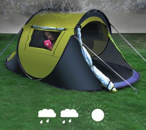 Stora automatiska pop -up -tält utomhus vandring resande fällbara tält snabbt inställt canopy skydd strand tält skyddsrum