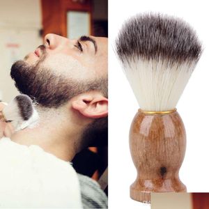 Makeup Brushes Badger Hair Mens Shaving Brush Barber Salon Men Facial Beard Cleaning Appliance High Quality Pro Shave Tool Razor Dro Dh1Qh
