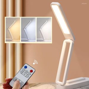 Table Lamps Led Reading Desk Lamp Foldable Touch With Remote Control Dimmable Wall Usb Charging Office Study Bedside Night Light