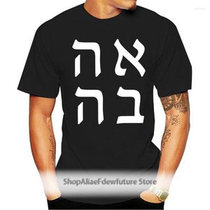 Herren-T-Shirts, AHAVA-Liebe, hebräisches, jüdisches, israelisches Hemd, S, M, L, XL, XXL, 3XL, 4XL, Männer, Frauen, Cartoon, lässig, kurz, O-Ausschnitt, Wollstoff