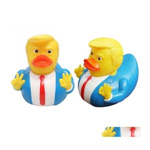 Party Favor Creative Pvc Trump Duck Bath pływające zabawki wodne Zabawne zabawki