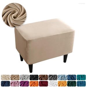 Tampas de cadeira 1pc retângulo otânom tampa de banquinho de veludo de veludo 360 ° All Inclusive Footrest Slipcovers Protector