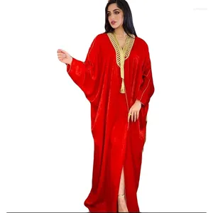 Ubranie etniczne Marokańska kaftan Dubai Open Musułmańska Abaya Dress for Women Pakistan Arabic Islam Szata Turcja Afrykańskie sukienki 2023
