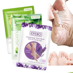 Foot Care Efero Lavender Aloe Mask Ta bort d￶da hudklackar Peeling f￶r ben Exfoliating Socks Pedicure Drop Delivery Health Beauty to Dhvaw