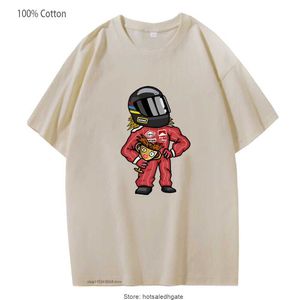 James Hunt Mini F1 T-Shirt Spiele Grafik T-Shirts 100 % Baumwolle Damen Kurzarm Top Y2k Kleidung Herren Kleidung Übergroßes Shirt-T-Shirt