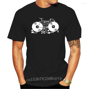 Camisetas masculinas Men Men Casual Casual Camisa curta Novelty Sodatees Biciclo Mixer Turbable DJ T-shirts Custom