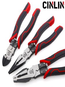 Effortless Multitool Flat NoseLong Nose Pliers Steel Wire Stripper Cable Cutter Crimper Criming Hand Tools Electrician Cutting 229341365