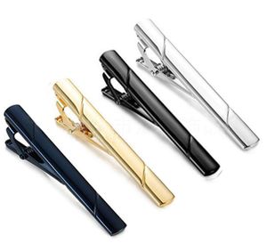 Twill Stripe Tie Clips Skjortor Business Suits Black Gold Ties Bar Clasps Fashion Jewelry for Men Gift Will and Sandy Drop Ship 07003542595