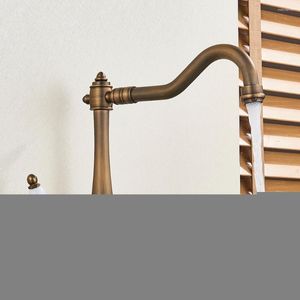 Bathroom Sink Faucets Uythner European Brass Basin Faucet Single Handle Waterfall Kitchen Mixer Tap &Cold Water