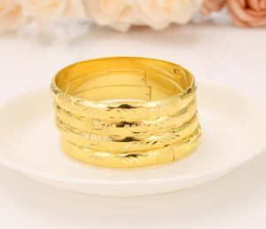 18 K Желтый золотой браслет Женщины Fine Gold Gf Dubai Bride Wedding Bracelet Jewelry Gold Gift 1pcs или 4pcs Select4565196