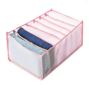 Speicherschubladen nach Hause faltbare Jeans -Fachkasten -Mesh -Trennhosen Hemdbox Schubladen Teiler gewaschener Organizer D6