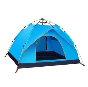 Bärbar ryggsäckning Tält Vattentät utomhusvandring Campinng Tents Family Outdoor Automatic Pop Up Tält för 3-4 personer