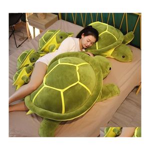 Plush Dolls 35/45/55Cm Lovely Tortoise Toy Kawaii Animal Stuffed Soft Sea Turtle Pillow Birthday Gifts For Children Girl 220409 Drop Dhrr8