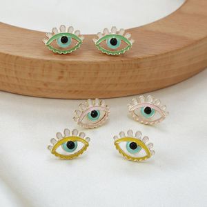 Stud Earrings Multi Enamel Eye For Women Ethnic Small Earring Vintage Retro Jewelry Female Gift Party SR1132