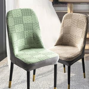 Stol täcker lyxig jacquard-omslag böjda sittplatser 4 st.