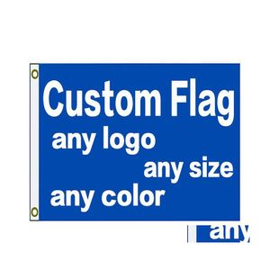 Banner Flags Custom 3X5Ft Print Flag With Your Design Logo For Oem Diy Direct Drop Delivery Home Garden Festive Party Supplies Dhed5