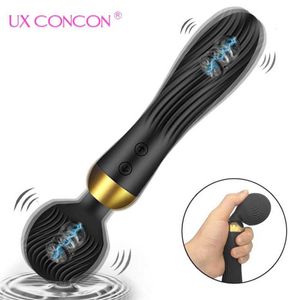 Vuxen massager 18 hastigheter kraftfull dildo vibrator av magi trollstav g-spot massager sex leksaker för kvinnor par klitoris stimulerar varor vuxna