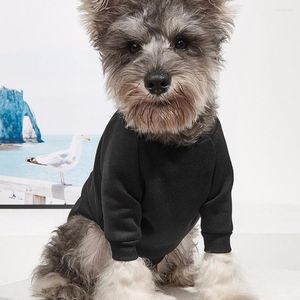 Dog Apparel Soft Winter Clothing Pullover Solid Color Pet Supplies Spring Two-legged Coat Shirt Non-sticky Hair