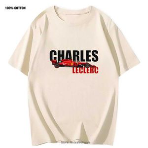 Charles Leclerc 16 Ferari SF90 T shirt F1 T-Shirts Women's Short Sleeve Top Games Men Clothing 100%cotton Oversized Y2k Clothes