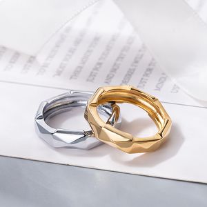 Classic G brand women mens ring stainless steel simple couple rings 18k gold plated silver golden colors fashion women engagement jewelry Anniversary gift