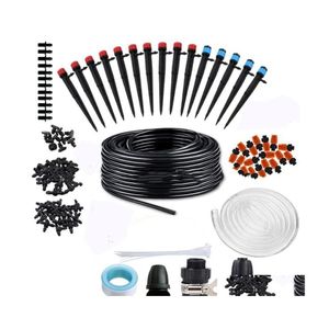 Watering Equipments Mini Drip Irrigation Kit Garden System Misting Cooling For Greenhouse/Lawn With Adjustable Sprinkler Drop Delive Dhmpt