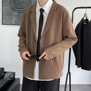 Jaquetas masculinas Terno de casaco de manga longa de roupas de trabalho à prova de vento Homem Autumn Lapeel Blazer Office Diário vestuário