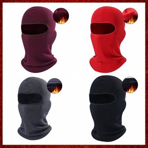 MZZ63 Winter Fleece Motorcycle Balaclava Moto Full Face Mask Cover Warm Windproof Motocross Motorbike Hood Cap Skiing Biker Men Helmet